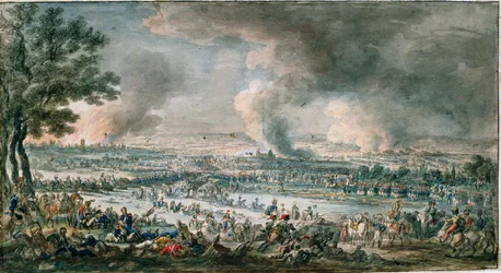 Het Franse leger steekt de Berezina over, ca.1812